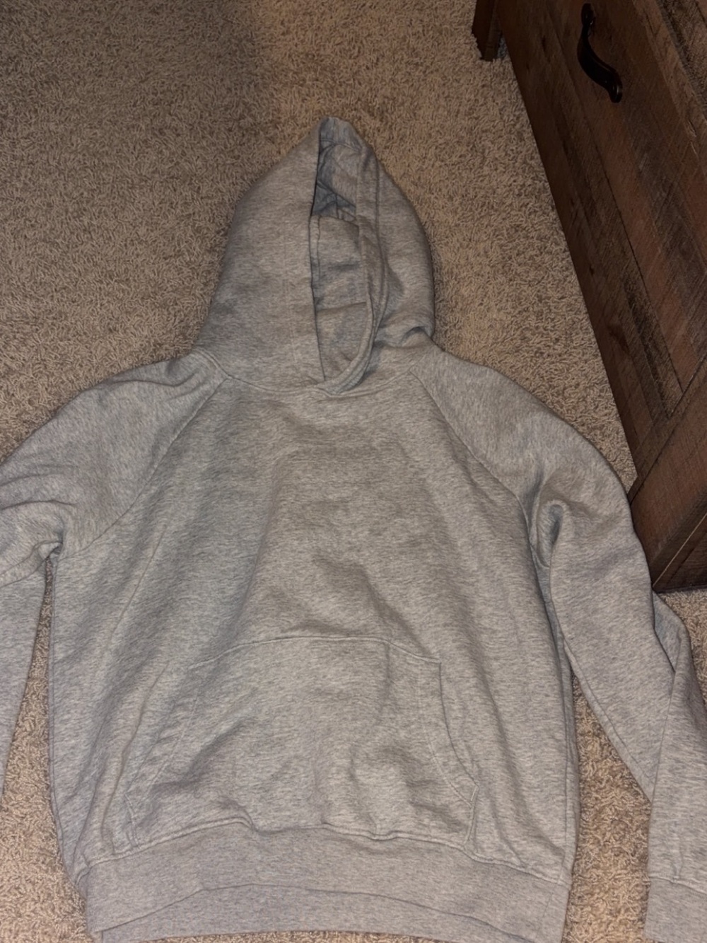 Womens Pullover Hooded Sweatshirt in Light Gray